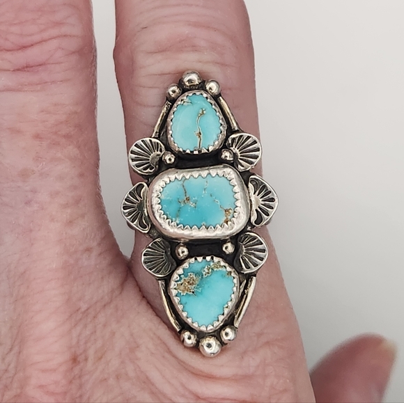 925 Sterling Silver Jewelry - Dry Creek Turquoise and Sterling Silver Ring